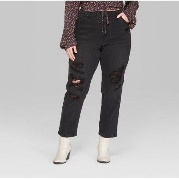 black mom jeans size 18